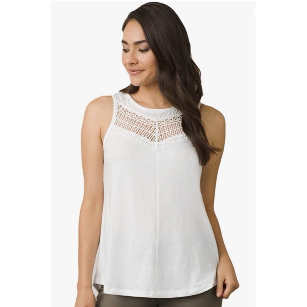 Prana Petra White Swing Top Size XL